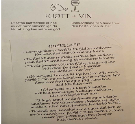 Matche kjøtt og vin